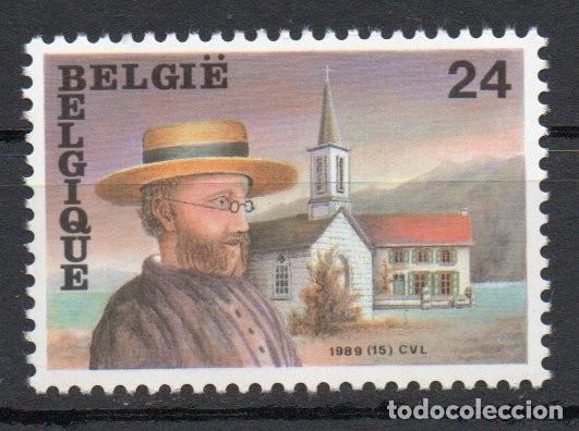 Sellos: B&Eacute;LGICA A&Ntilde;O 1989 YV 2346*** CENTENARIO DE LA MUERTE DEL PADRE DAMI&Aacute;N PERSONAJES RELIGI&Oacute;N