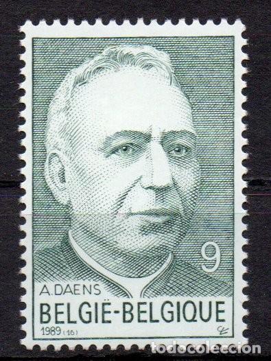 Sellos: B&Eacute;LGICA A&Ntilde;O 1989 YV 2347*** 150 ANIVERSARIO DEL NACIMIENTO DEL ABAD ADOLF DAEUS PERSONAJES RELIGI&Oacute;N
