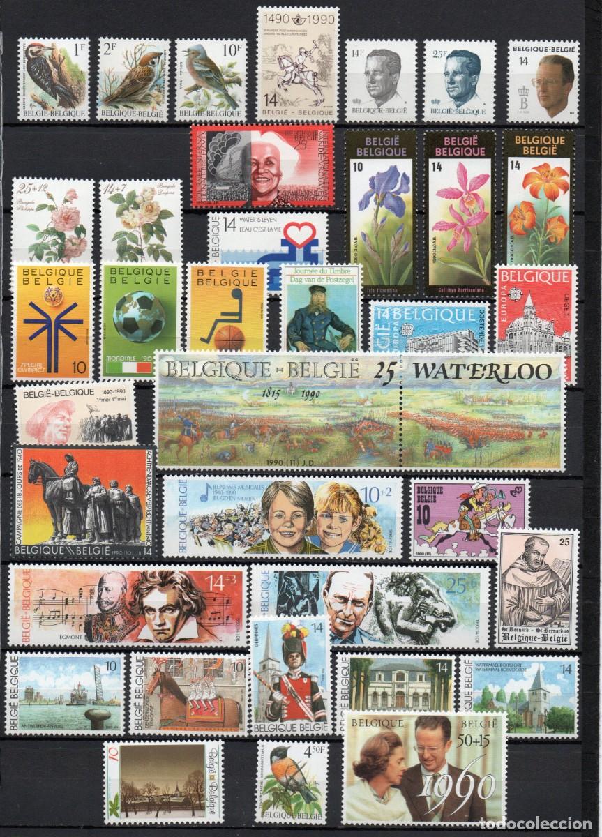 Sellos: B&Eacute;LGICA A&Ntilde;O 1990 COMPLETO NUEVO YV***