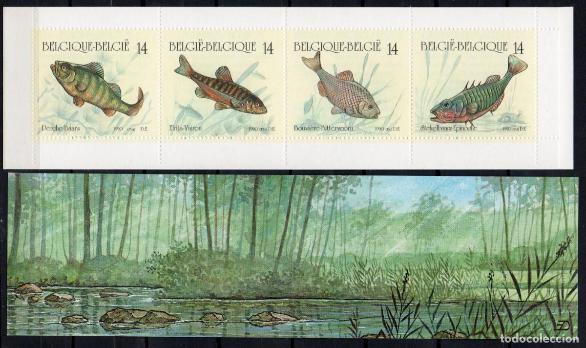 Sellos: B&Eacute;LGICA A&Ntilde;O 1990 YV C2383/86*** (CARNET) PECES FAUNA MARINA NATURALEZA