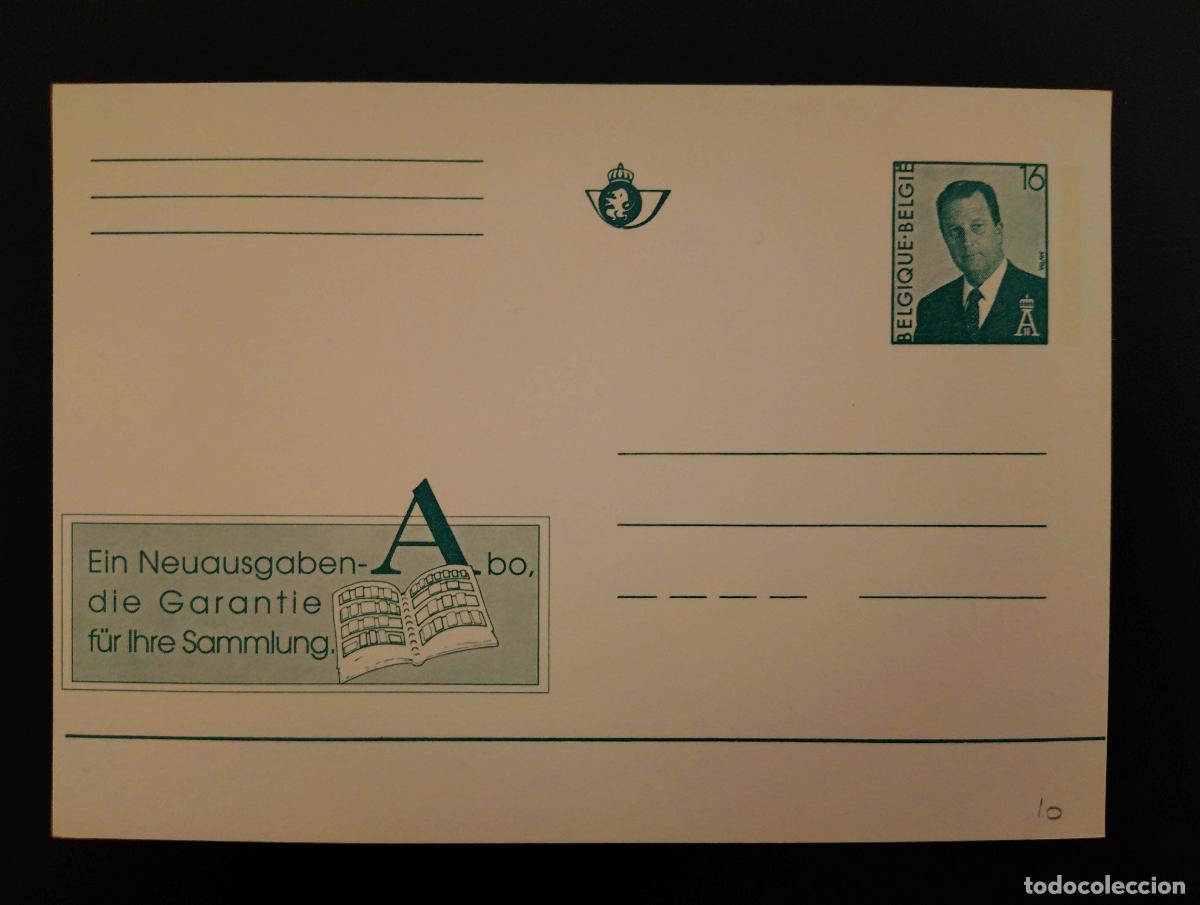 Sellos: B&eacute;lgica tarjeta postal completa 16F Rey Alberto II publicidad Abono nueva DE