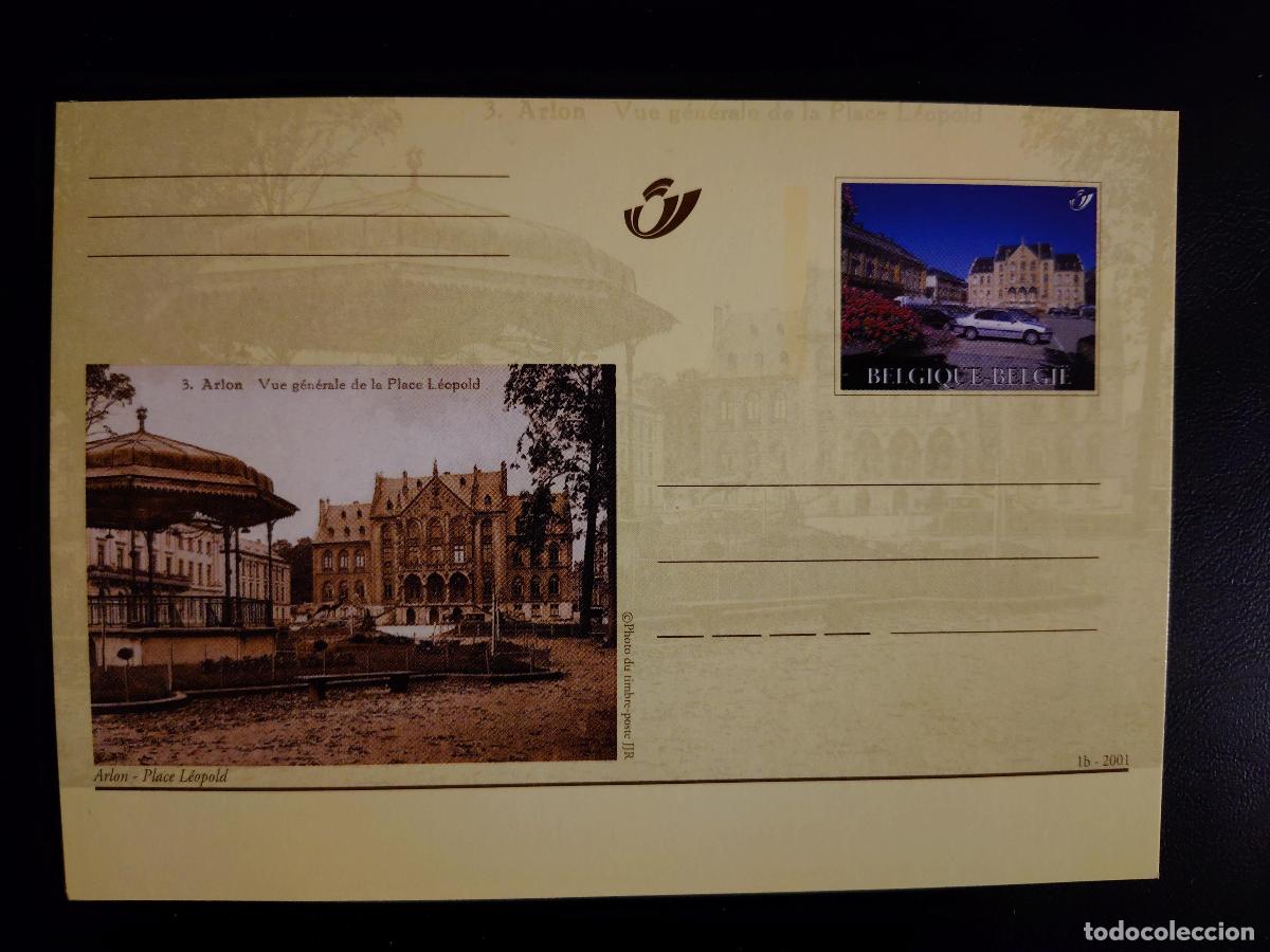 Sellos: B&eacute;lgica 2001 completo postal ilustrado Arlon Place L&eacute;opold nuevo