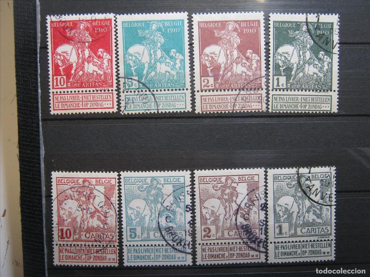 Sellos: B&Eacute;LGICA 1910 SERIE YVERT 84/91 USADOS EXCELENTES!