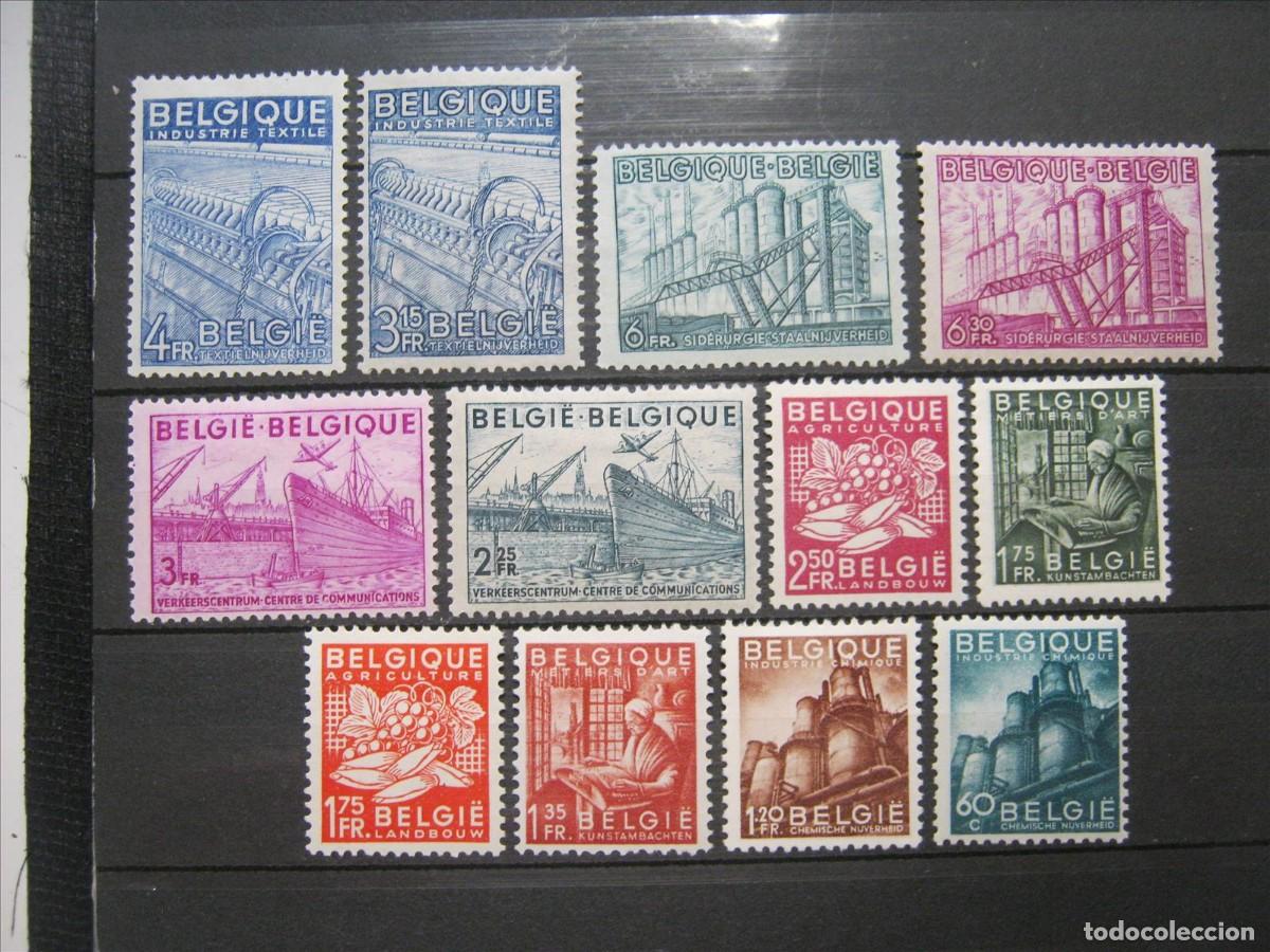 Sellos: B&Eacute;LGICA 1948 SERIE YVERT 761/772 LH*/MH* LUJO.