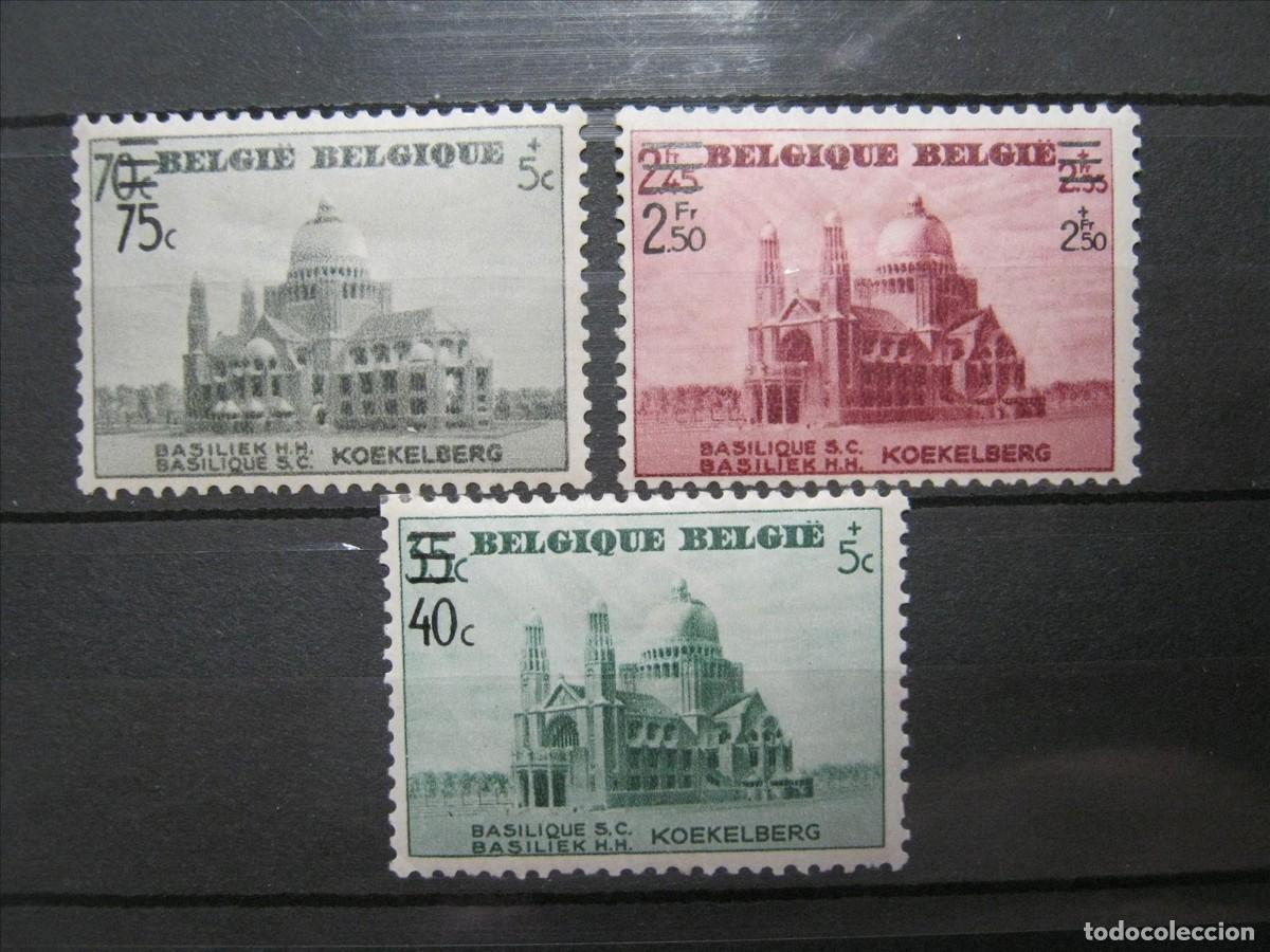 Sellos: B&Eacute;LGICA 1938 SERIE YVERT 481/483 MH* LUJO.