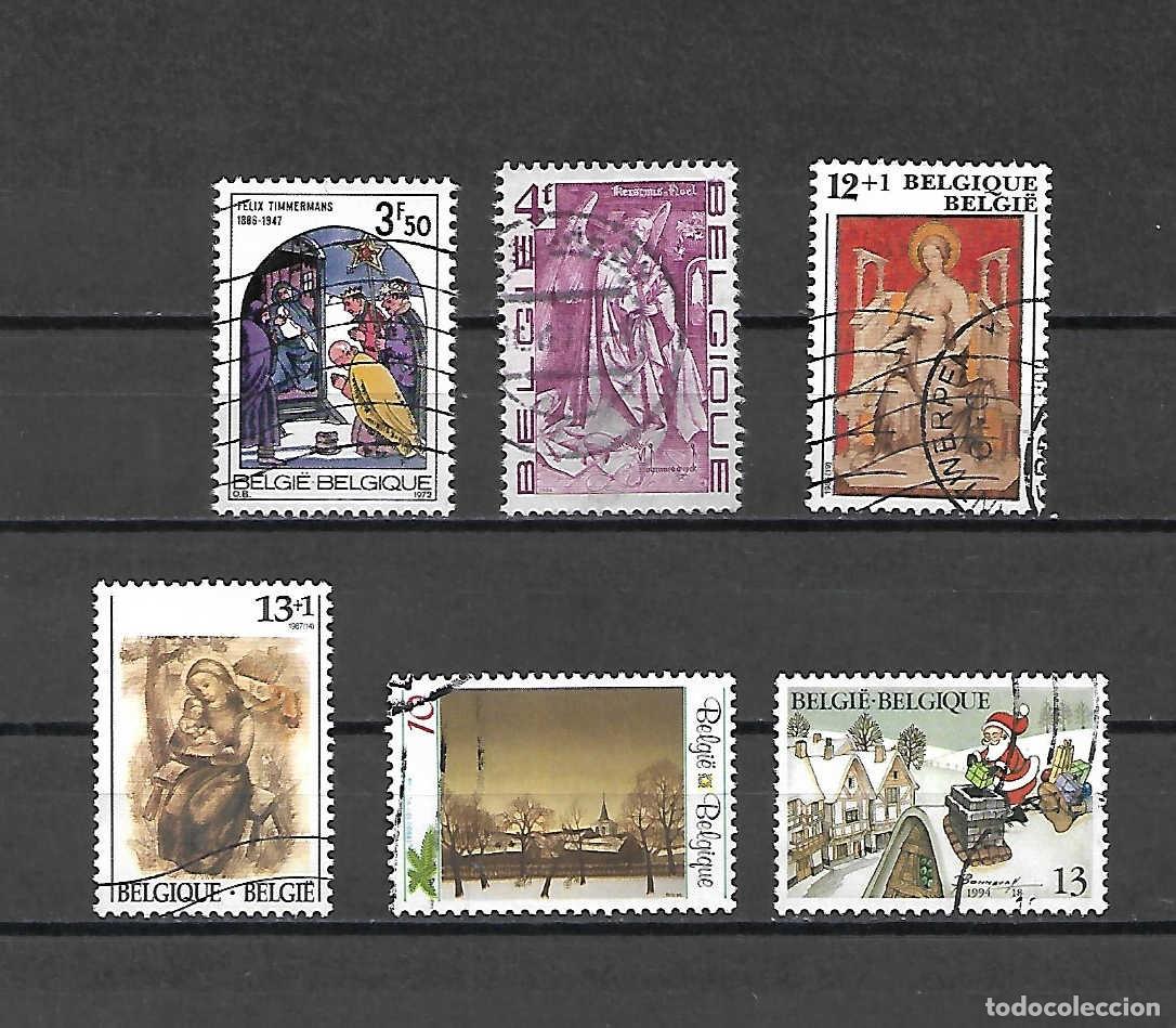 Sellos: lote de 6 sellos de NAVIDAD de B&eacute;lgica . a&ntilde;os 1974/94