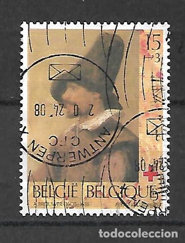Sellos: CRUZ ROJA ,y pintura de B&eacute;lgica, sello a&ntilde;o 1993 Yvert 2 &euro;