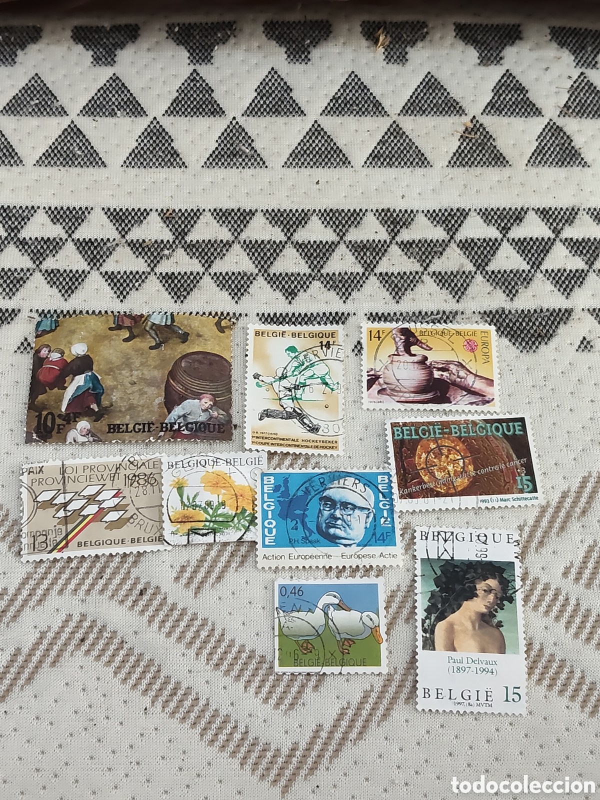 Sellos: 9 sellos de B&eacute;lgica variados