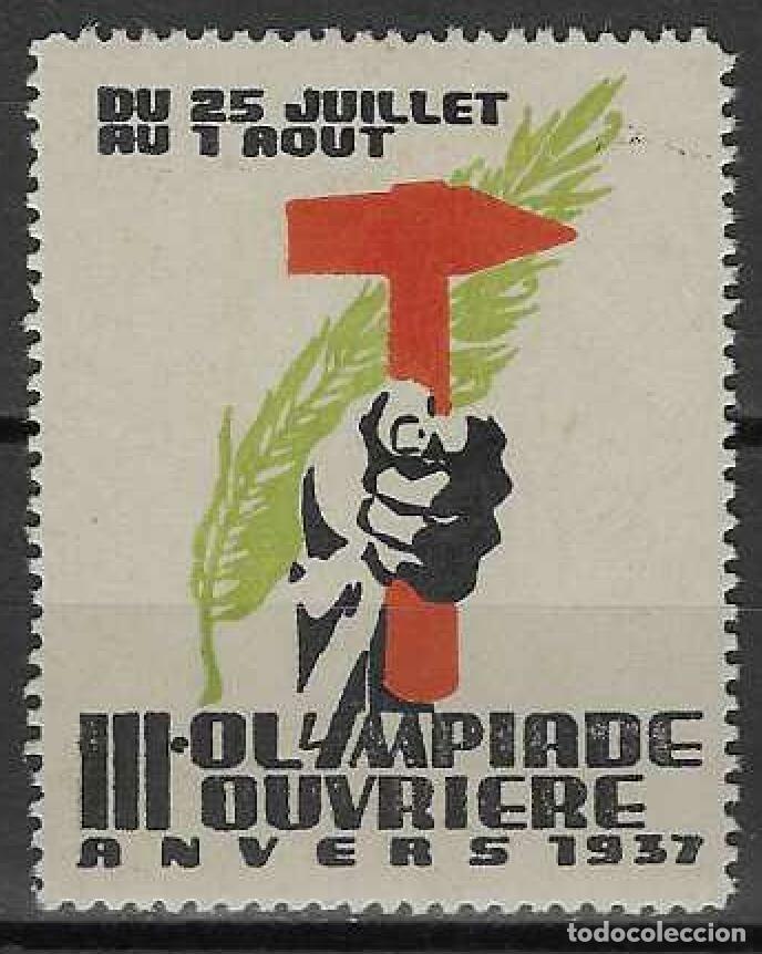 Sellos: III OLYMPIADE OUVRI&Egrave;RE ANVER 1937. DU 25 JUILLET AU 1 AOUT. MUY RARO. MNH **