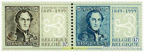 Sellos: 4799 MNH BELGICA 1999 DIA DEL SELLO. 150 ANIVERSARIO DEL PRIMER SELLO BELGA