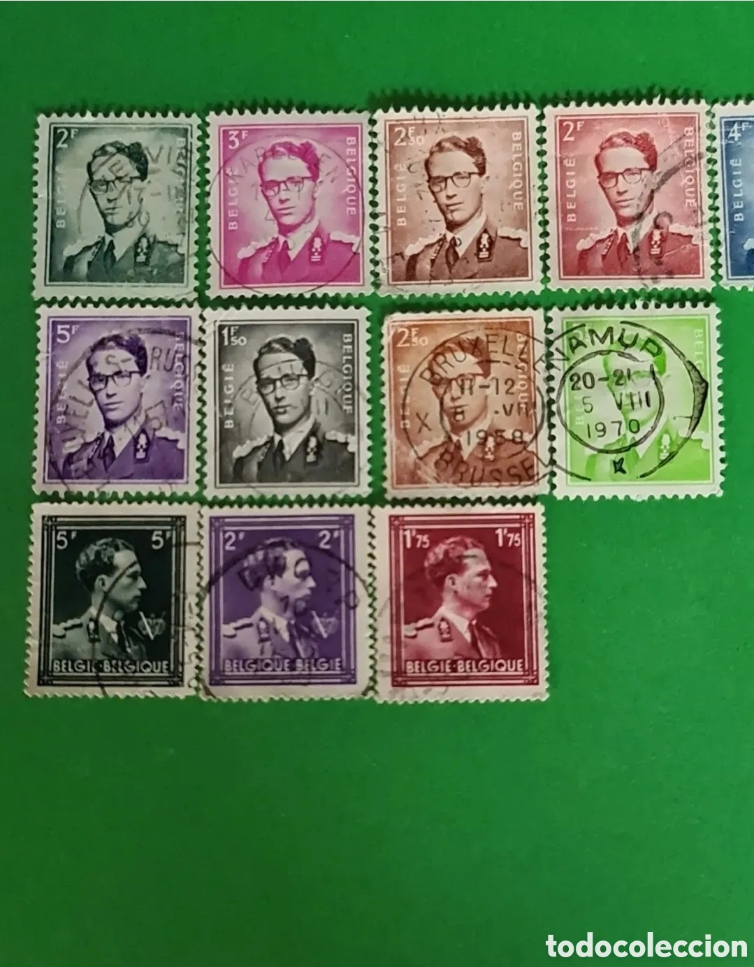 Stamps: B&eacute;lgica/ Lote 12 sellos