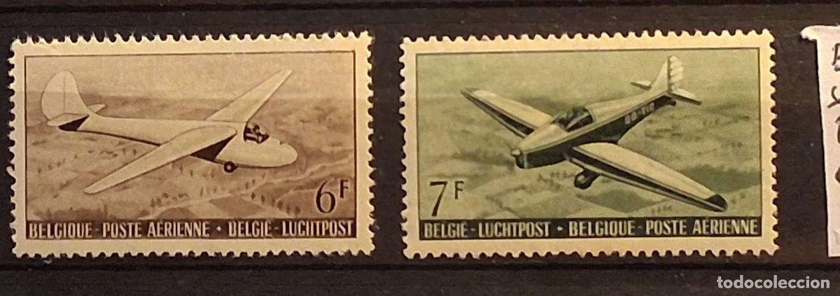 Sellos: B&Eacute;LGICA, 1951, CAT.YT.PA.28/PA.29.