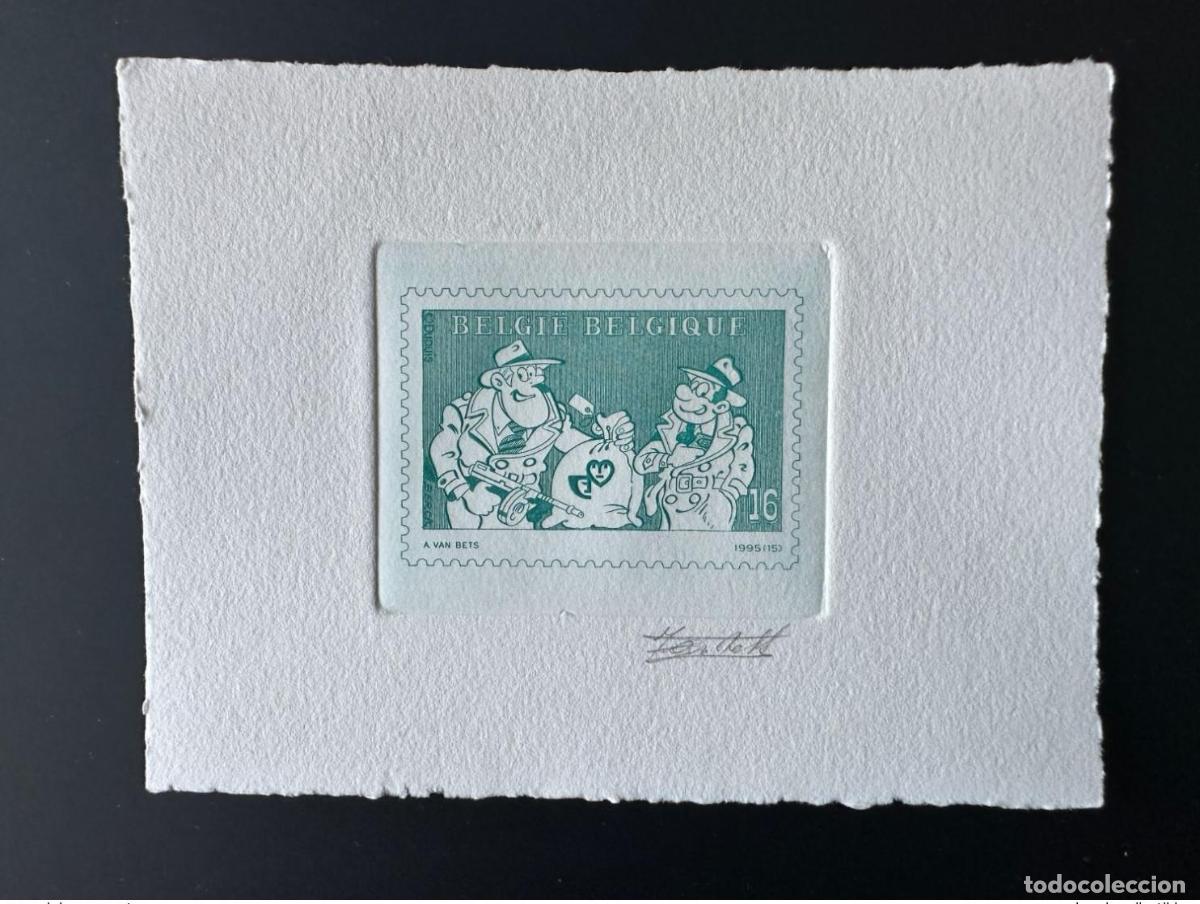 Sellos: B&eacute;lgica 1995 COB 2619 Prueba de artista FDC BD Dupuis Sammy Comic vert