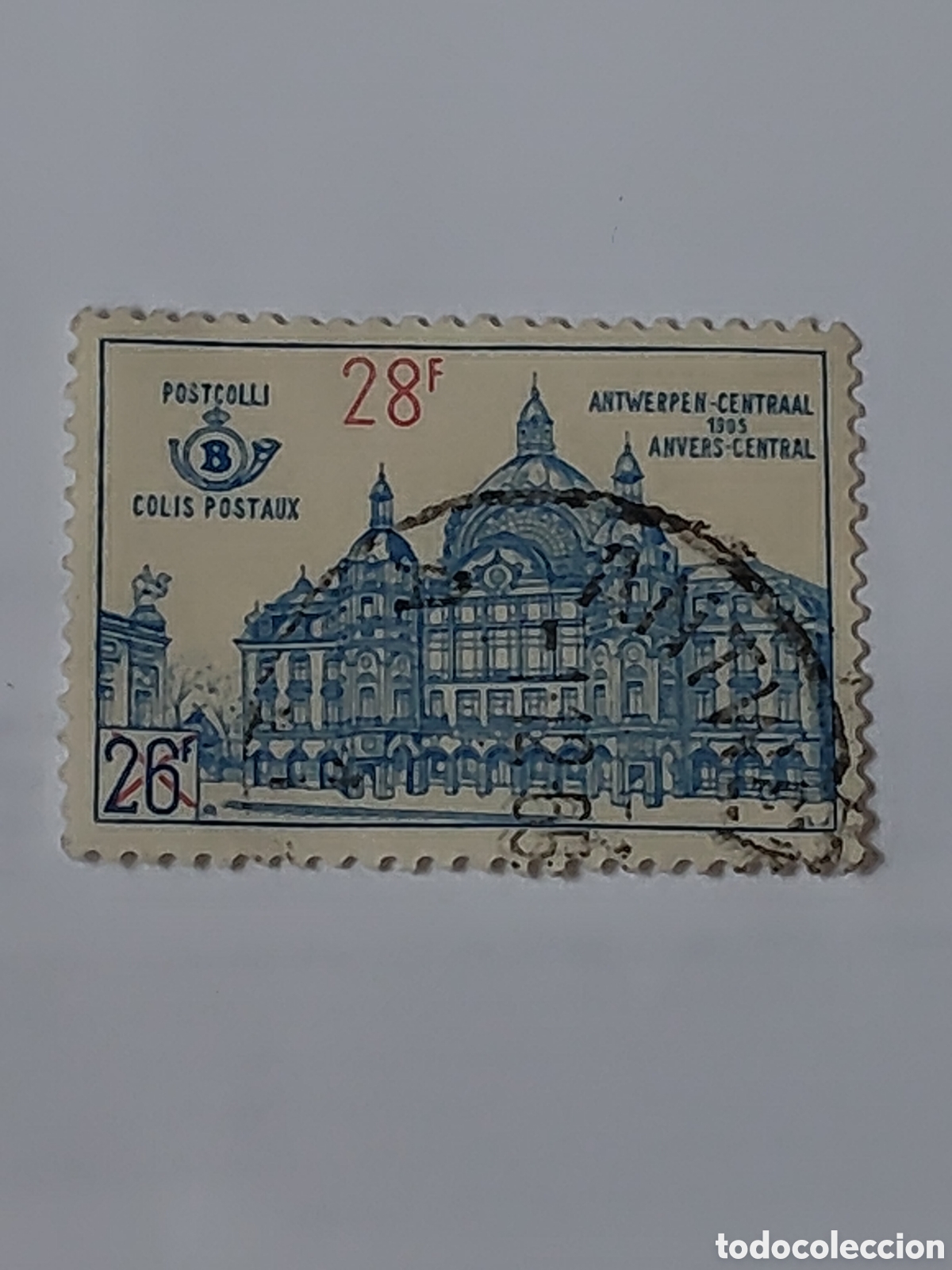 Timbres: Sello de B&eacute;lgica estaci&oacute;n central de Amberes 1963