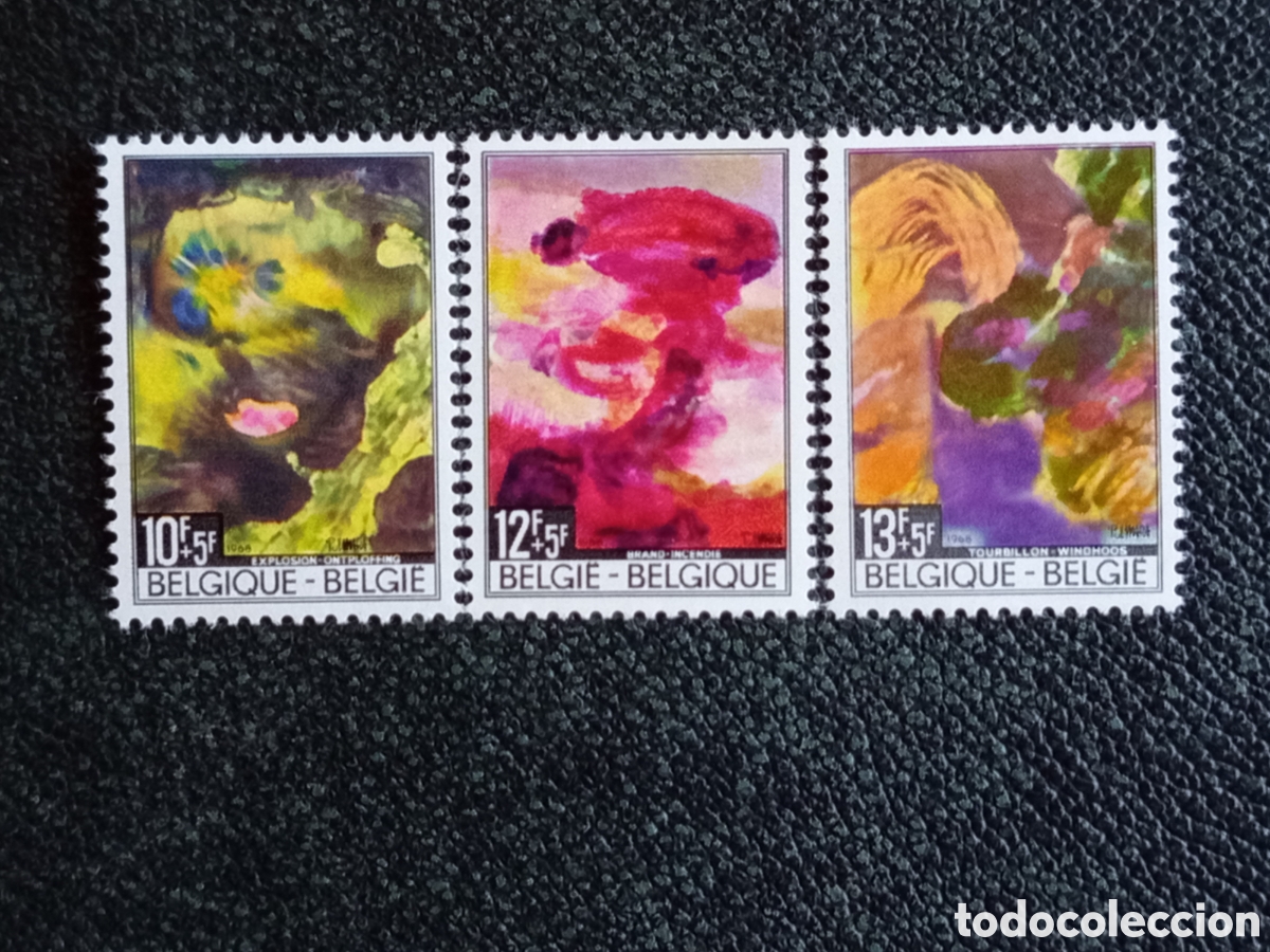 Selos: Sellos B&eacute;lgica 1968 Serie Completa V&iacute;ctimas Cat&aacute;strofes Pol Mara Michel 1518-20 MH