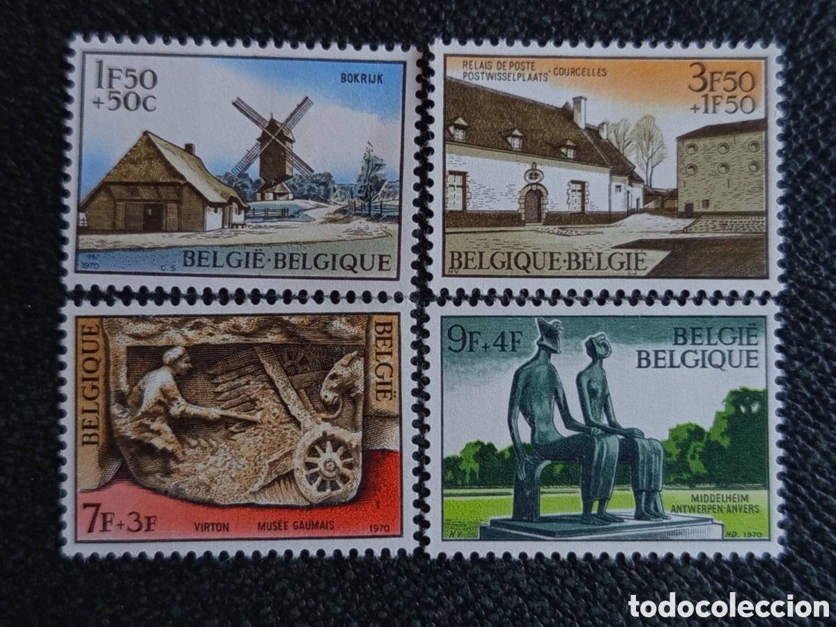 Selos: Sellos B&eacute;lgica 1970 Serie Completa Museos de B&eacute;lgica Bokrijk MH Michel 1582-85