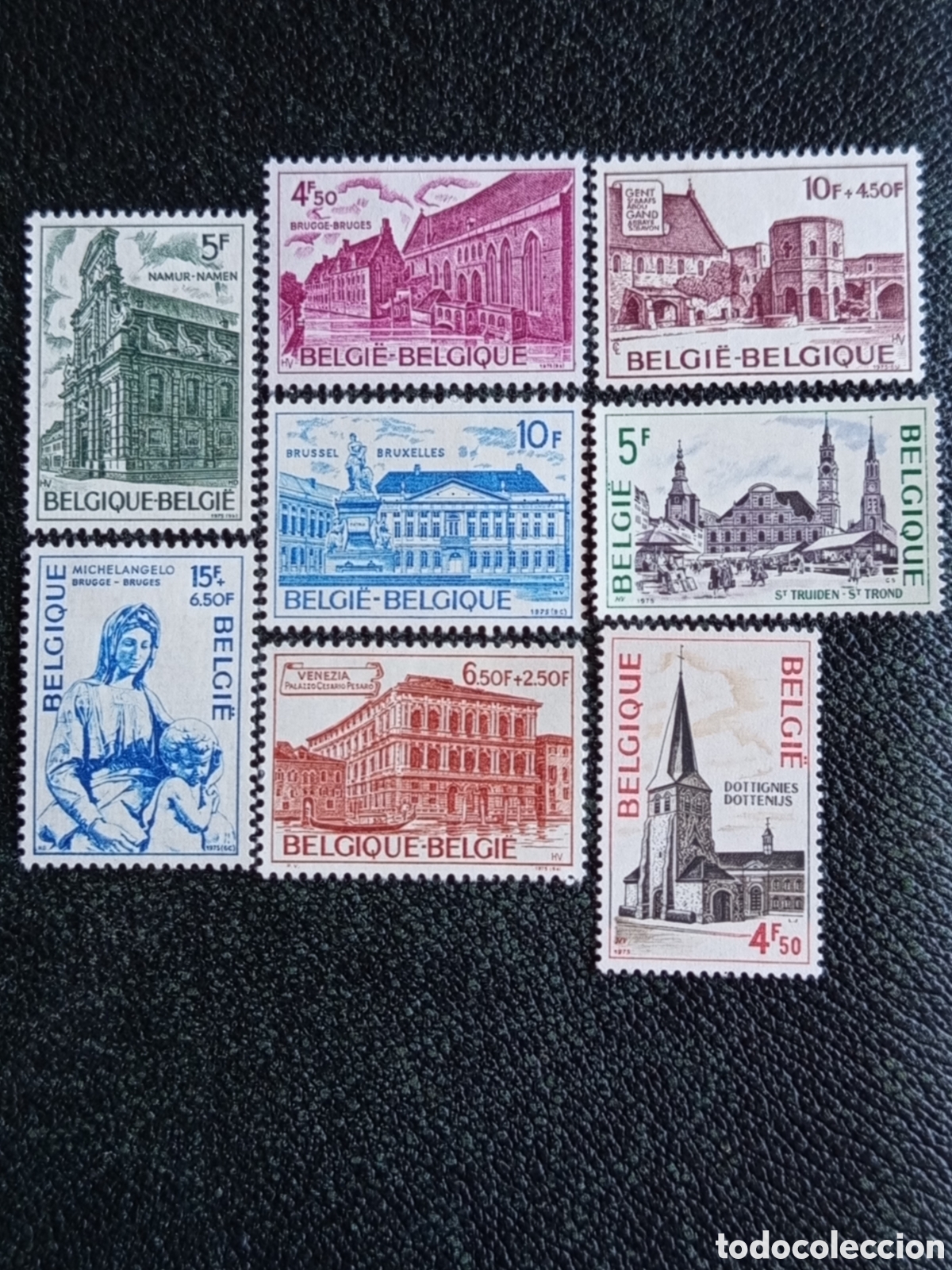 Selos: Sellos B&eacute;lgica 1972-1975 Lote 8v Series Culturales Abad&iacute;as MH Michel 1707 a 1775