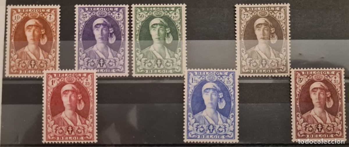 Stamps: Serie completa de sellos nuevos de B&eacute;lgica 1931: efigie de la reina Elisabeth, pro-tuberculosis