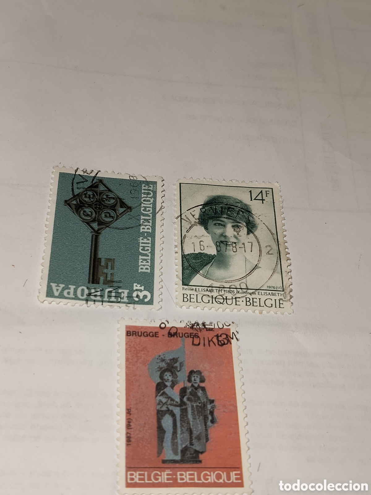 Selos: 3 sellos de B&eacute;lgica tem&aacute;ticas diferentes