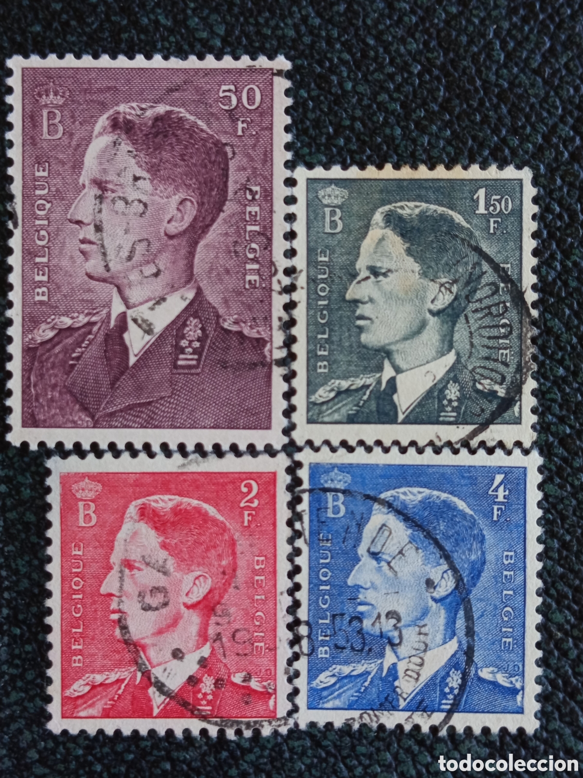 Francobolli: B&eacute;lgica 1952/53 Rey Balduino I Uniforme Militar Usados (Yvert 879, 909/928 p.)