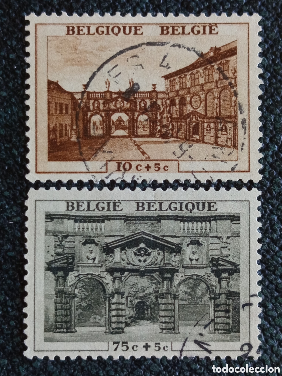 Sellos: Lote 2 Sellos B&eacute;lgica 1939 Fondos Restauraci&oacute;n Casa Rubens (Michel 506 y 508)