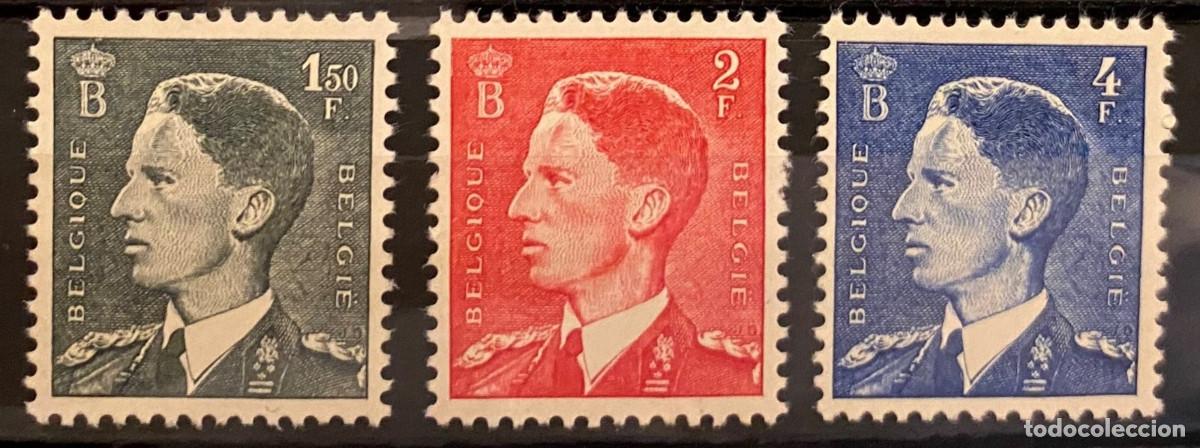 Sellos: Belgica 1952 909-911 King Baldouin MNH