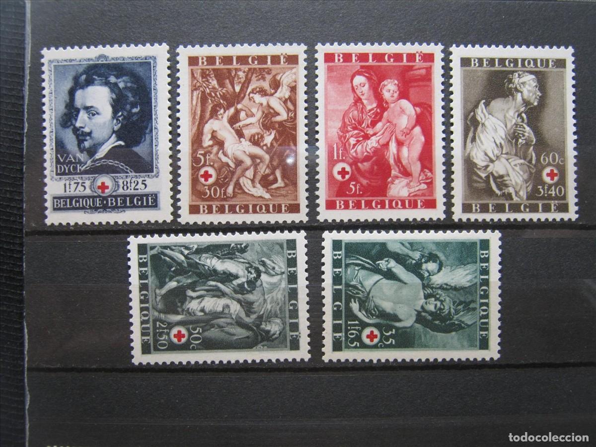 Sellos: B&Eacute;LGICA 1944 SERIE YVERT 647/652 MNH** SIN CHARNELA LUJO.