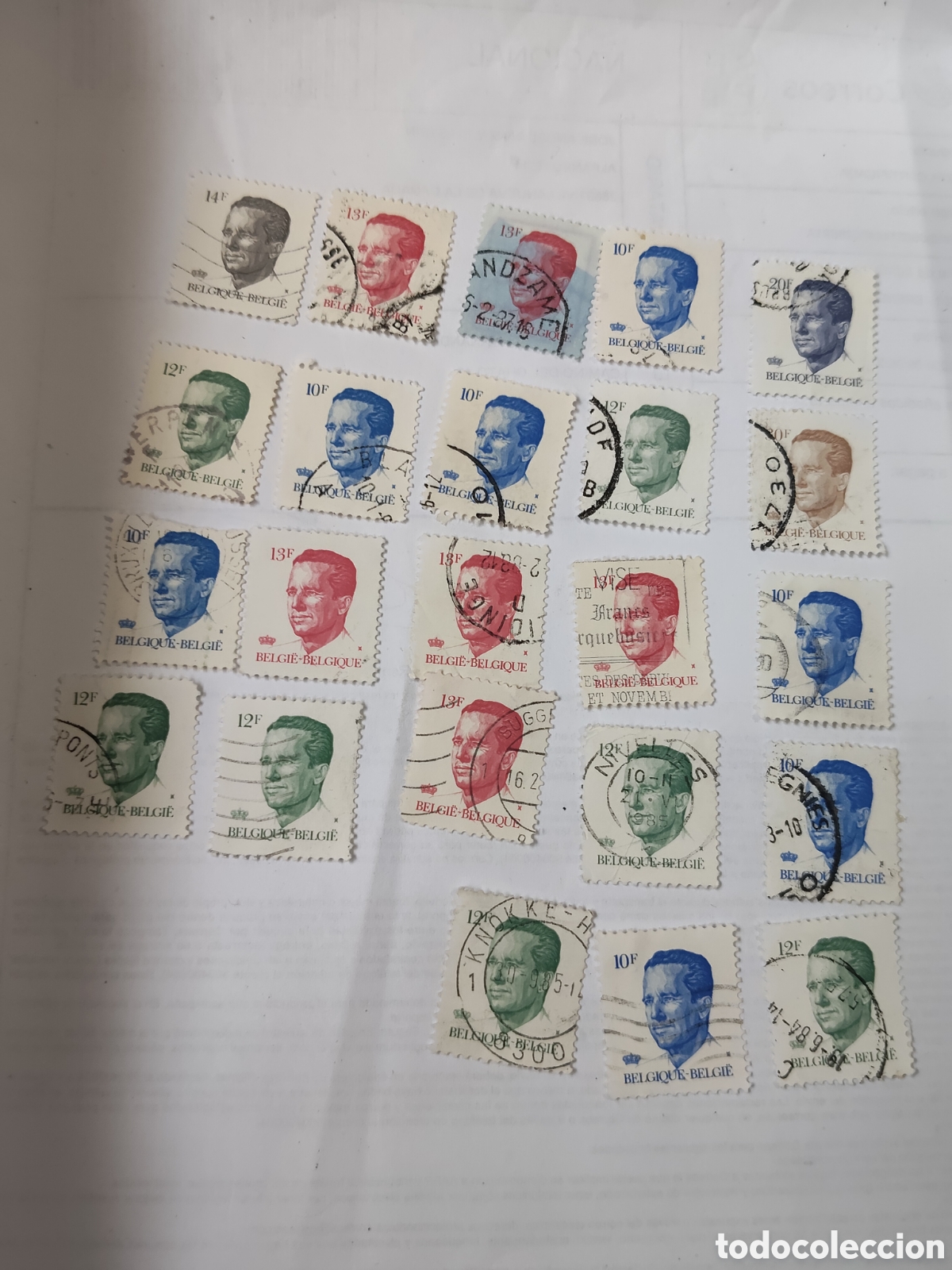 Sellos: 23 sellos de B&eacute;lgica Rey Balduino l 1984