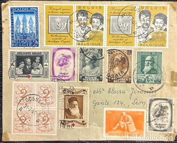 Sellos: TS.)1961, BELGIUM, FROM CHARLEROI (BELGIUM) TO LE&Oacute;N, GUANAJUATO (MEXICO), POSTAL COVER, POSTALLY USE