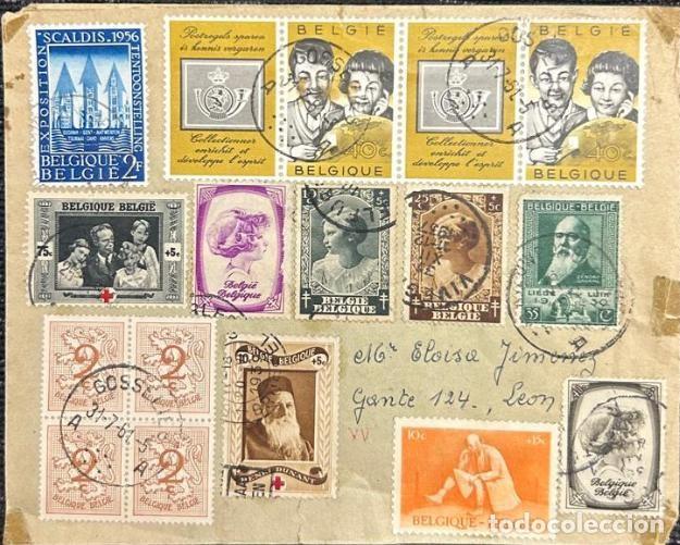 Sellos: TS.)1961, BELGIUM, FROM CHARLEROI (BELGIUM) TO LE&Oacute;N, GUANAJUATO (MEXICO), POSTAL COVER, POSTALLY USE