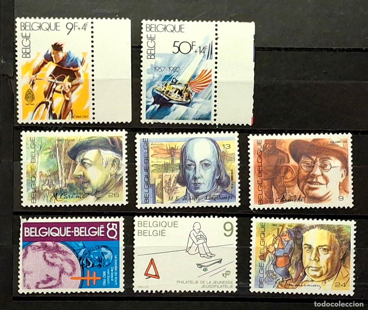Briefmarken: 8 sellos de B&eacute;lgica nuevos MNH **