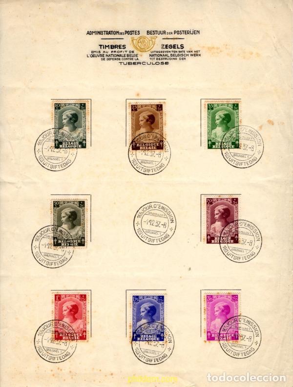 Sellos: 797735 MNH BELGICA 1937 ANTITUBERCULOSIS. PRINCESA JOSEFINA-CARLOTA