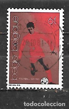 Sellos: 1981: Centenario del f&uacute;tbol belga (usado)