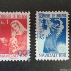 Sellos: SELLOS DE BOLIVIA. YVERT 616/7. SERIE COMPLETA USADA. NAVIDAD.