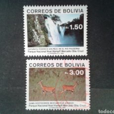 Sellos: BOLIVIA. YVERT 733/4. SERIE COMPLETA USADA. PARQUE NACIONAL NOEL KEMPFF