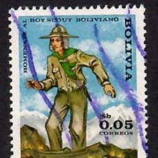 Sellos: BOLIVIA (1978). HOMENAJE A LOS SCOUTS DE BOLIVIA. YVERT Nº 492. USADO.