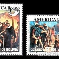 Sellos: BOLIVIA 1991 TEMA UPAEP.781/82 DESCUBRIMIENTO CHIGUAGO, FUNDACION SRA.LA PAZ 2V.
