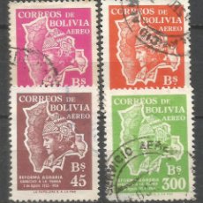 Sellos: BOLIVIA CORREO AEREO YVERT NUM. 155/158 SERIE COMPLETA USADA. Lote 388173309