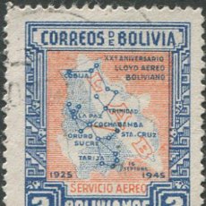 Francobolli: 665672 USED BOLIVIA 1945 20 ANIVERSARIO DE LA FUNDACION LLOYS AEREO BOLIVIANA