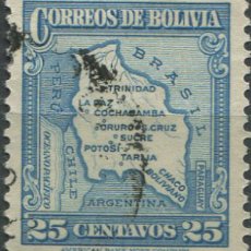 Sellos: 665321 USED BOLIVIA 1935 MAPA