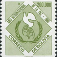 Sellos: 666435 MNH BOLIVIA 1986 AÑO INTERNACIONAL DE LA PAZ