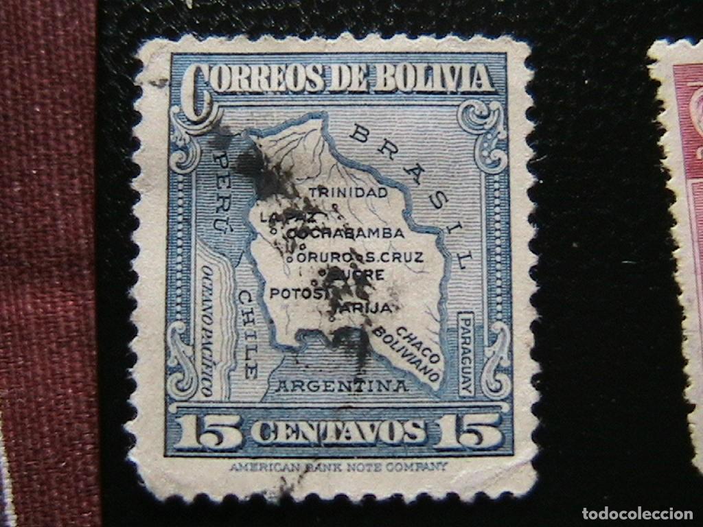 Sellos: SELLO BOLIVIA 15 CENTAVOS MAPA - Foto 1