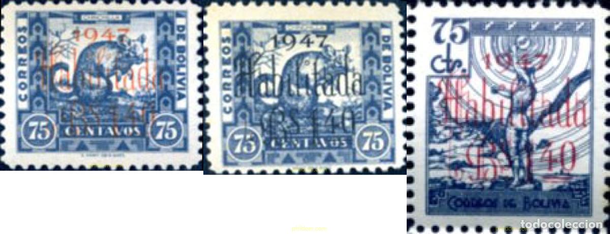 Sellos: 727357 MNH BOLIVIA 1947 SERIE BASICA - Foto 1