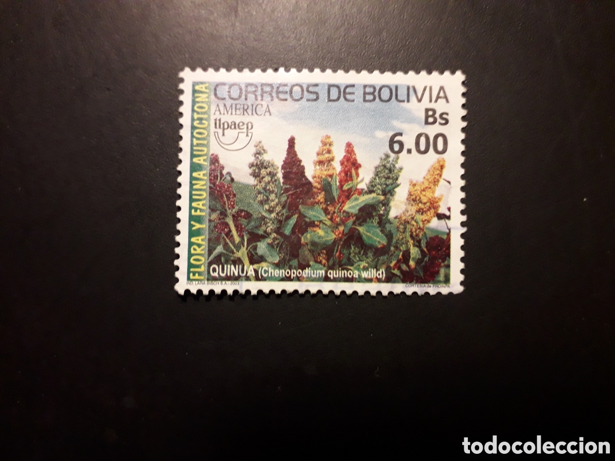 Sellos: BOLIVIA YVERT 1155 SELLO SUELTO USADO 2003 AM&Eacute;RICA UPAEP, QUINOA, PEDIDO M&Iacute;NIMO 3&euro;