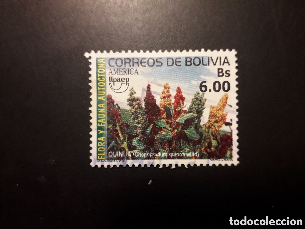Sellos: BOLIVIA YVERT 1155 SELLO SUELTO USADO 2003 AM&Eacute;RICA UPAEP, QUINOA, PEDIDO M&Iacute;NIMO 3&euro;