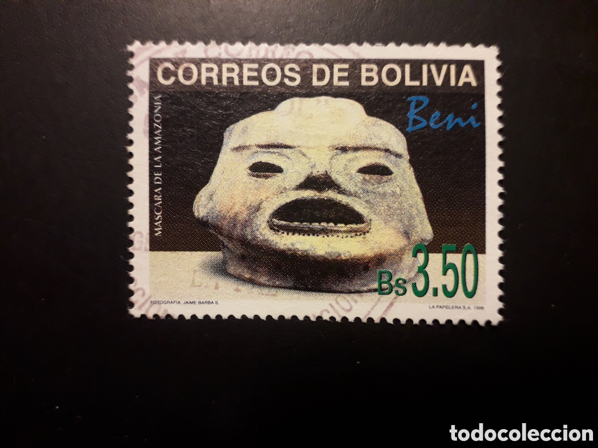 Sellos: BOLIVIA YVERT 984 SELLO SUELTO USADO 1998 REGI&Oacute;N DE BENI, M&Aacute;SCARA PEDIDO M&Iacute;NIMO 3&euro;