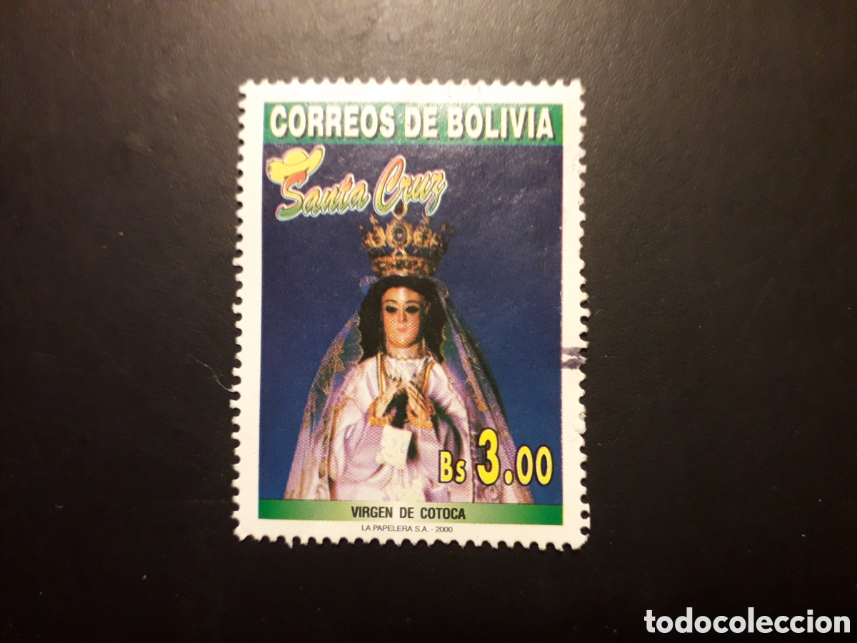 Sellos: BOLIVIA YVERT 1042 SELLO SUELTO USADO 2000 SANTA CRUZ, VIRGEN DE COTOCA PEDIDO M&Iacute;NIMO 3&euro;