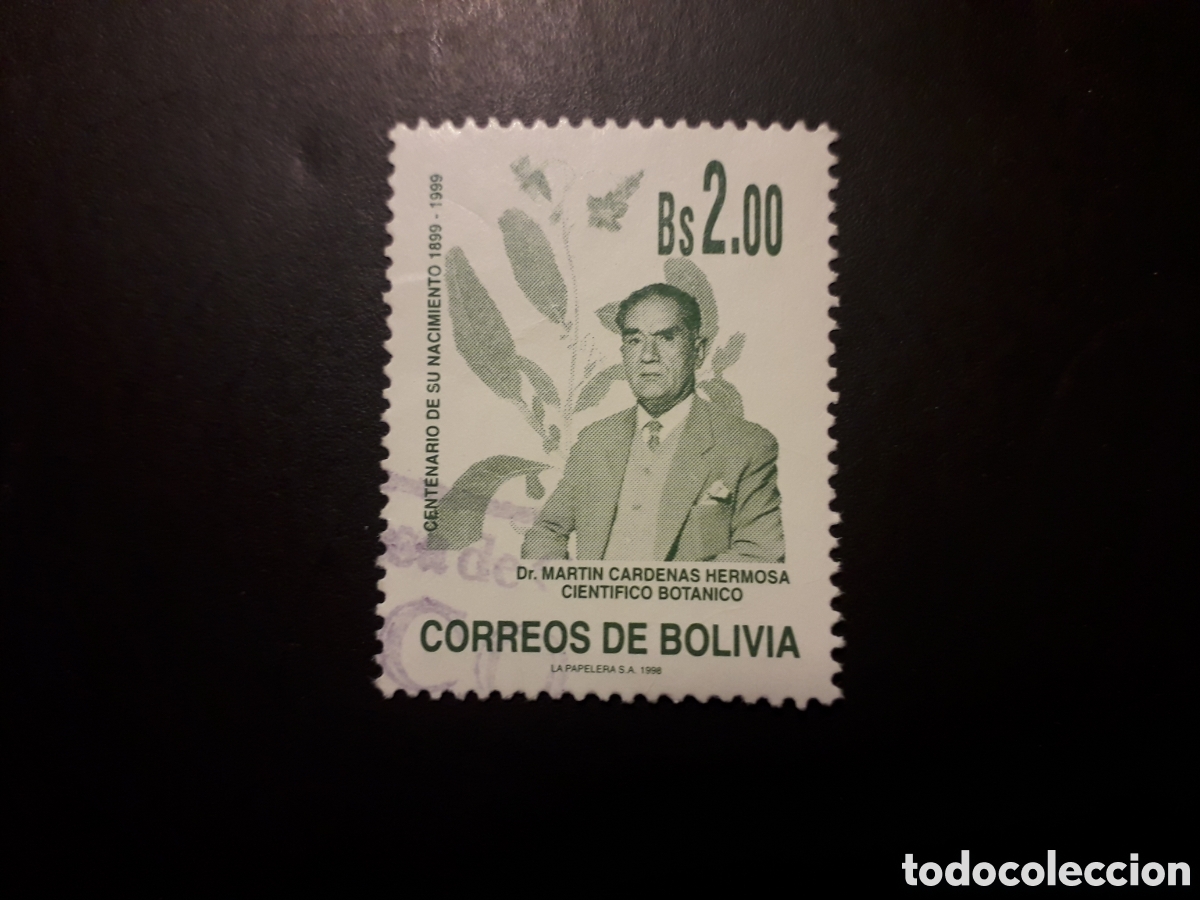 Sellos: BOLIVIA YVERT 977 SELLO SUELTO USADO 1998 BOT&Aacute;NICO MART&Iacute;N C&Aacute;RDENAS PEDIDO M&Iacute;NIMO 3&euro;