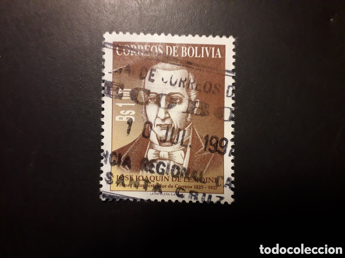 Sellos: BOLIVIA YVERT 928 SERIE COMPLETA USADA 1996 JOS&Eacute; JOAQU&Iacute;N DE LEMOINE PEDIDO M&Iacute;NIMO 3&euro;