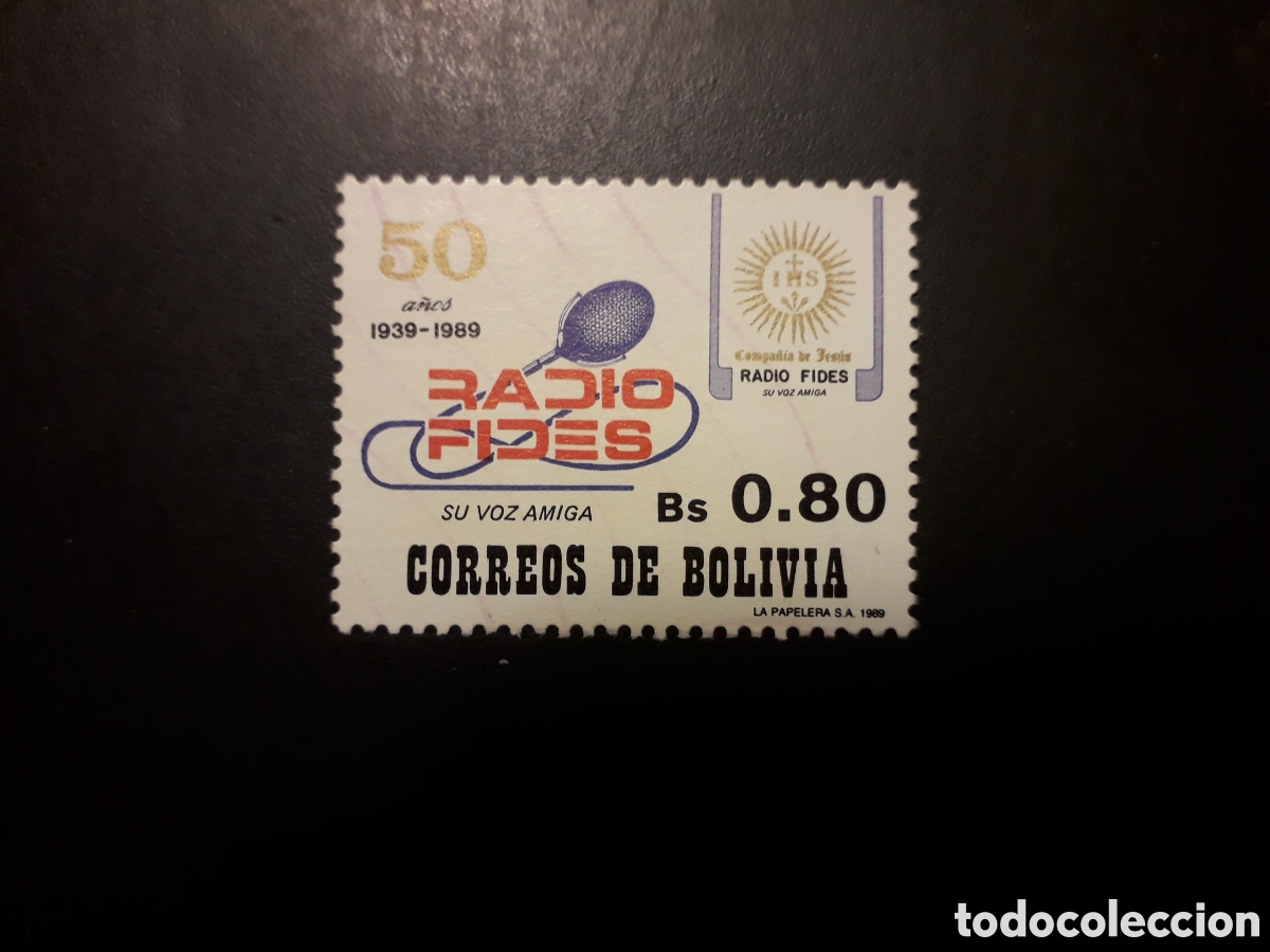 Sellos: BOLIVIA YVERT 724 SERIE COMPLETA USADA 1989 RADIO FIDES PEDIDO M&Iacute;NIMO 3&euro;